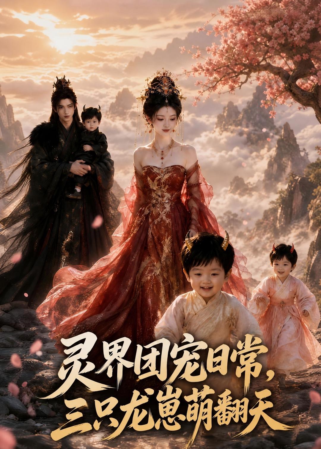 灵界团宠日常，三只龙崽萌翻天封面图