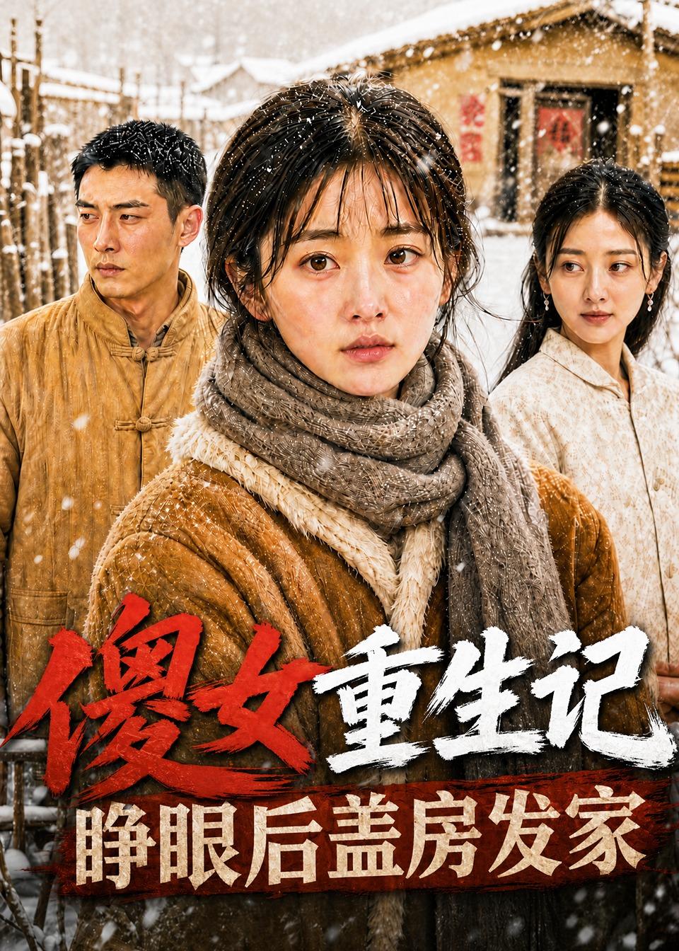 傻女重生记，睁眼后盖房发家封面图